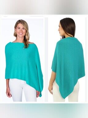 NEW ALASHAN COTTON CASHMERE TRADE WIND DRESS TOPPER JEWEL ONE SIZE OS